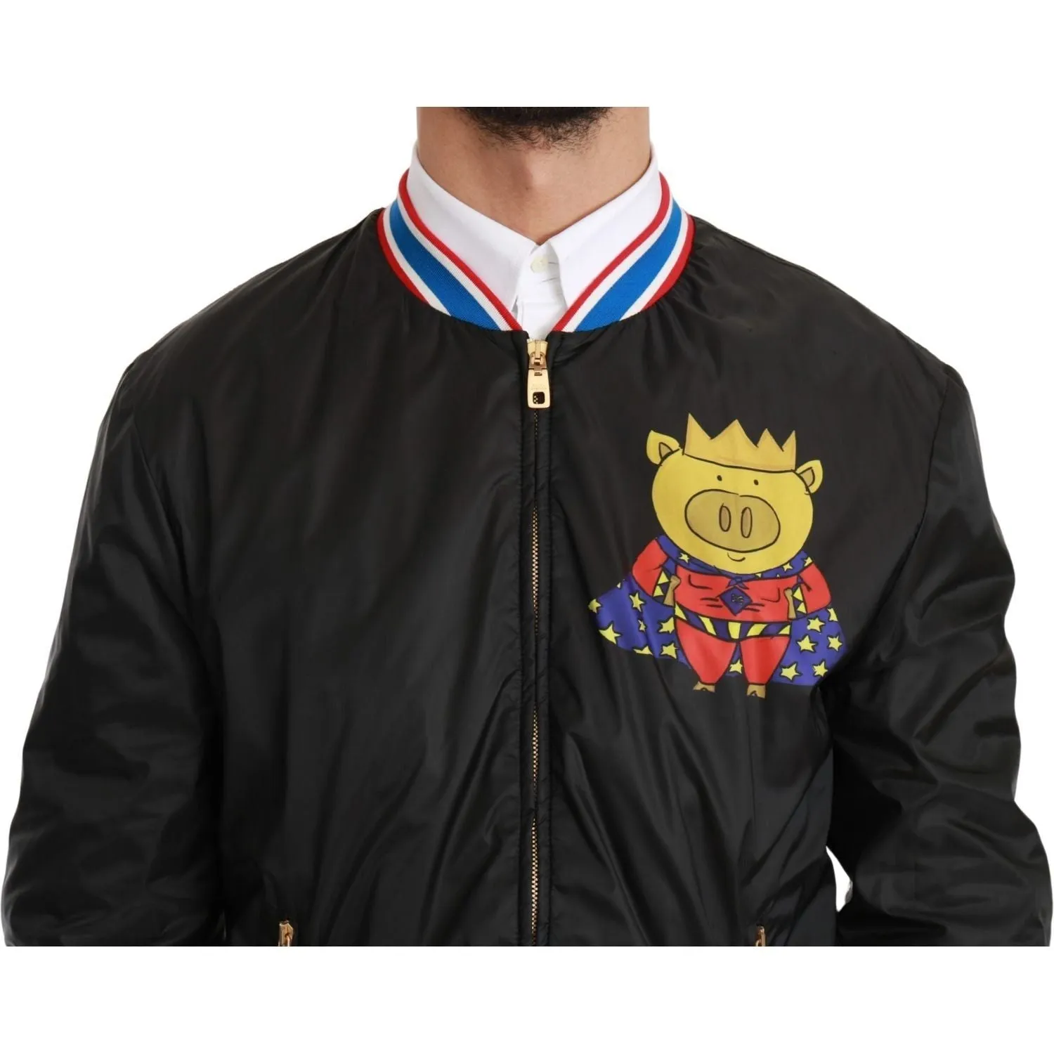 Dolce & Gabbana Elegant Multicolor Motive Bomber Jacket