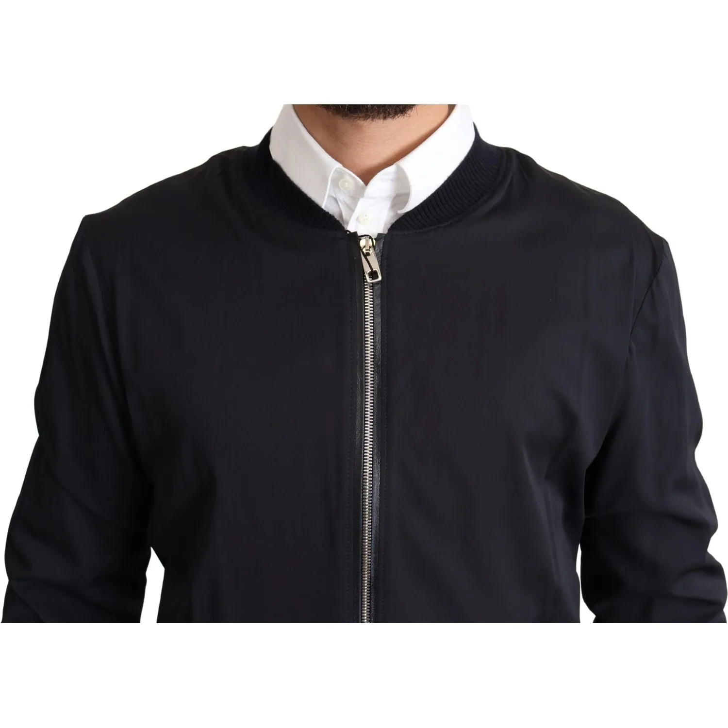 Dolce & Gabbana Elegant Silk Blend Bomber Jacket