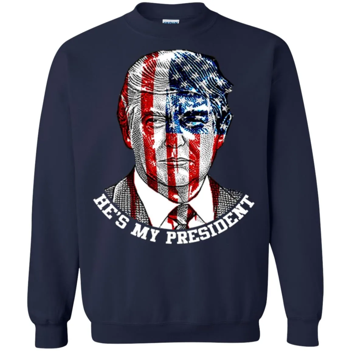 Donald Trump American Flag T-shirt Crewneck Pullover Sweatshirt