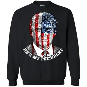 Donald Trump American Flag T-shirt Crewneck Pullover Sweatshirt