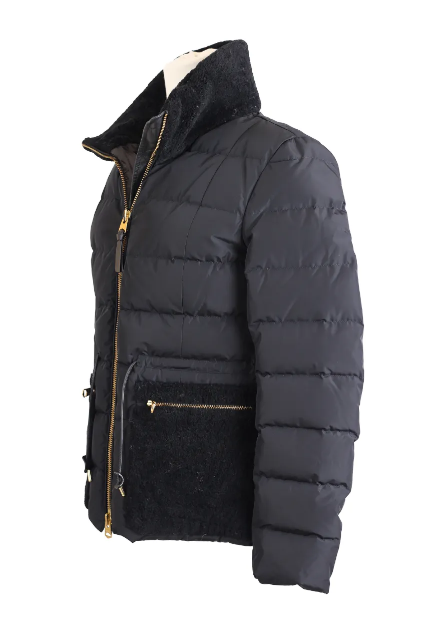 Down Filled Jacket w/ Shearling Collar