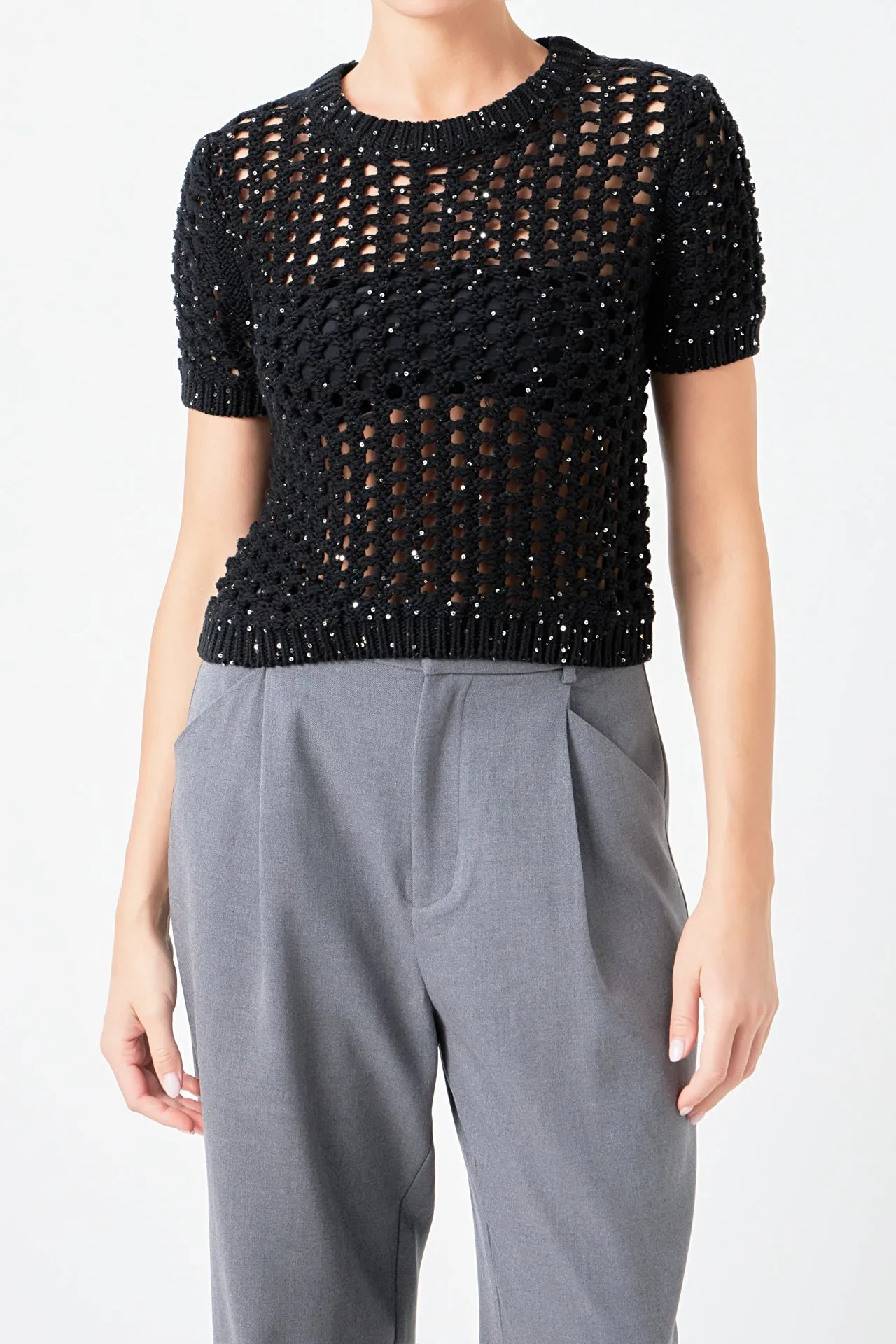 Endless Rose - Sequins Knit Top