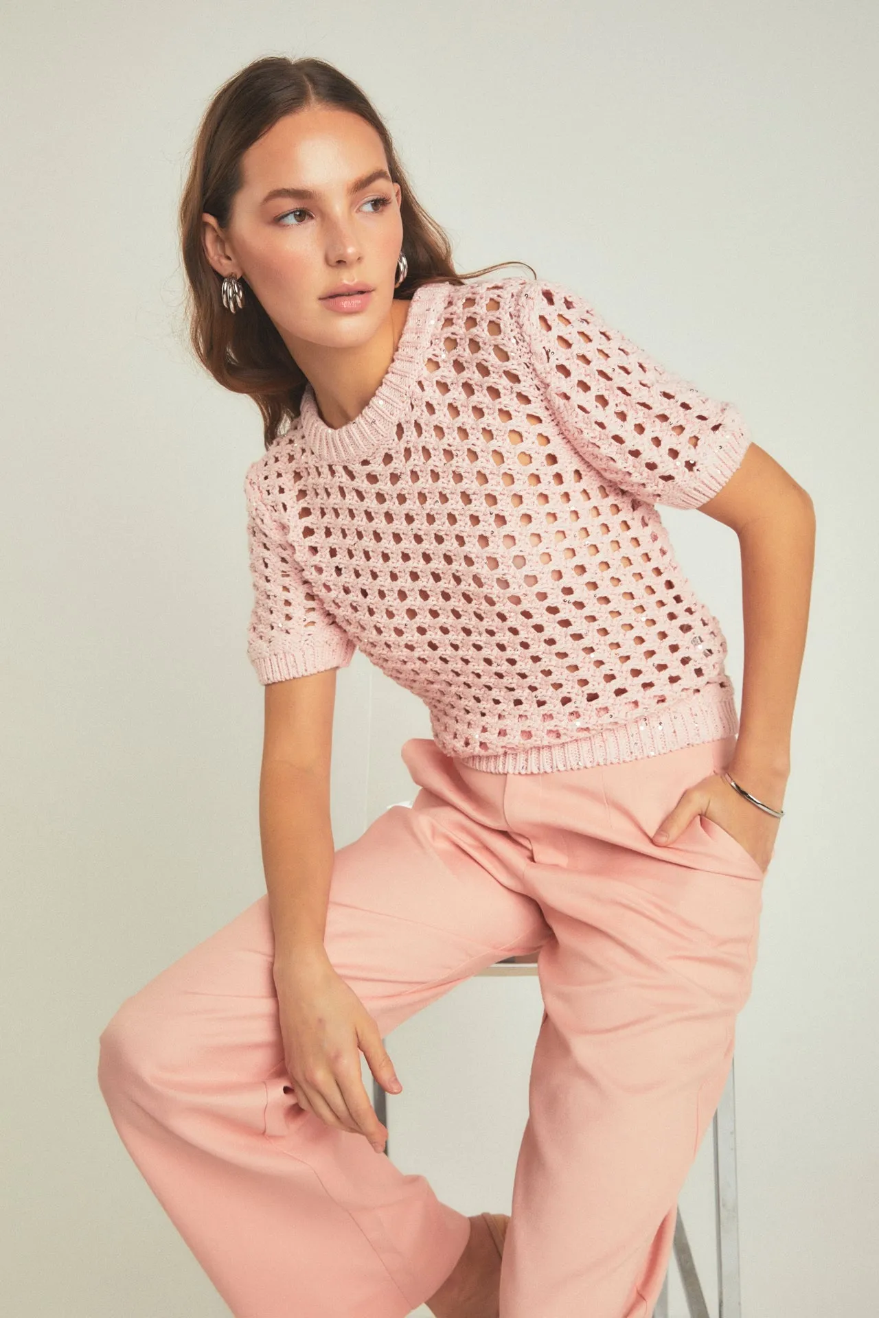 Endless Rose - Sequins Knit Top