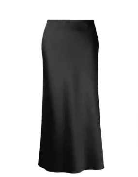 Eudora Maxi Bias Skirt- Black