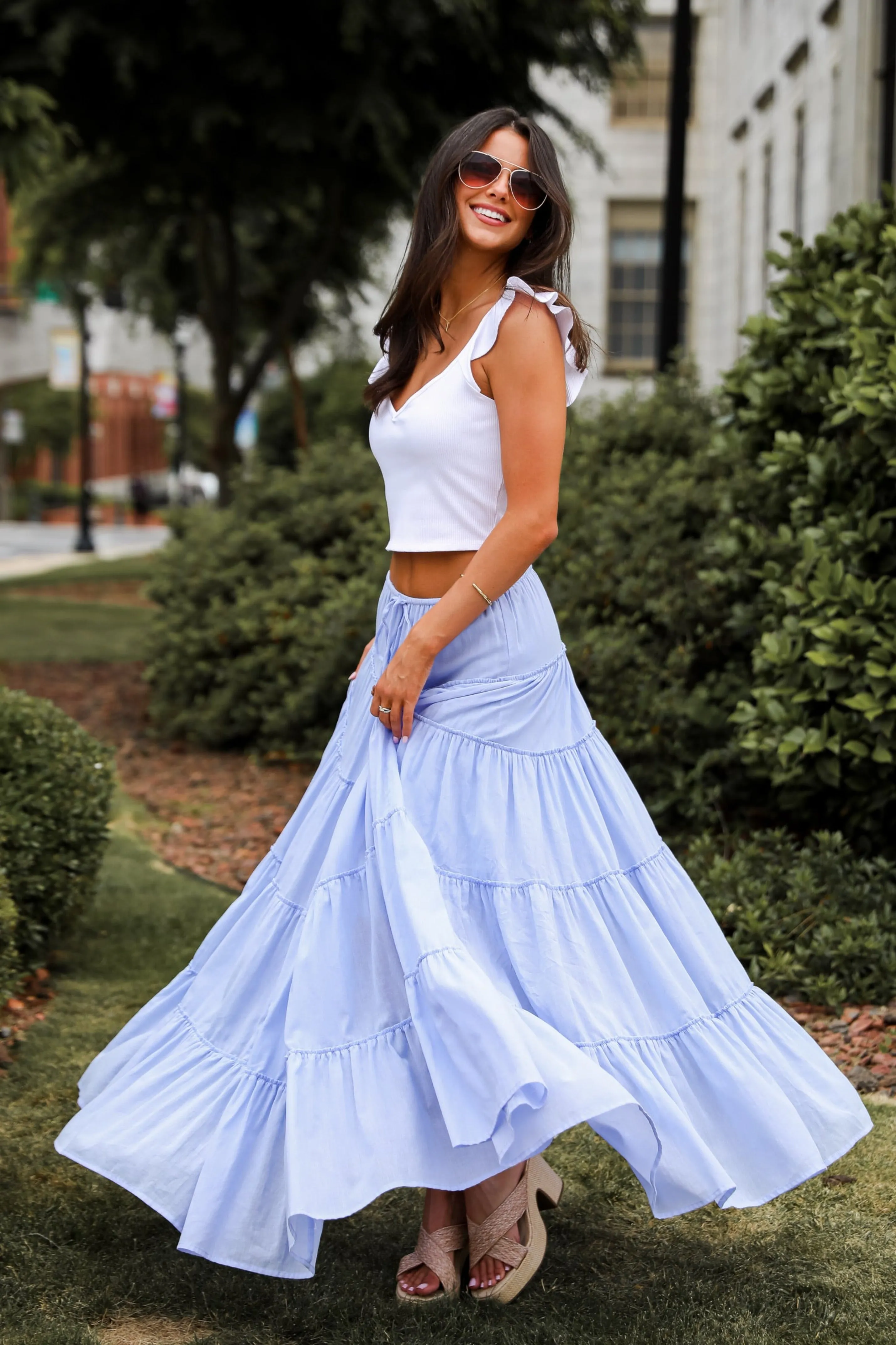 FINAL SALE - Adorable Lifestyle Tiered Maxi Skirt