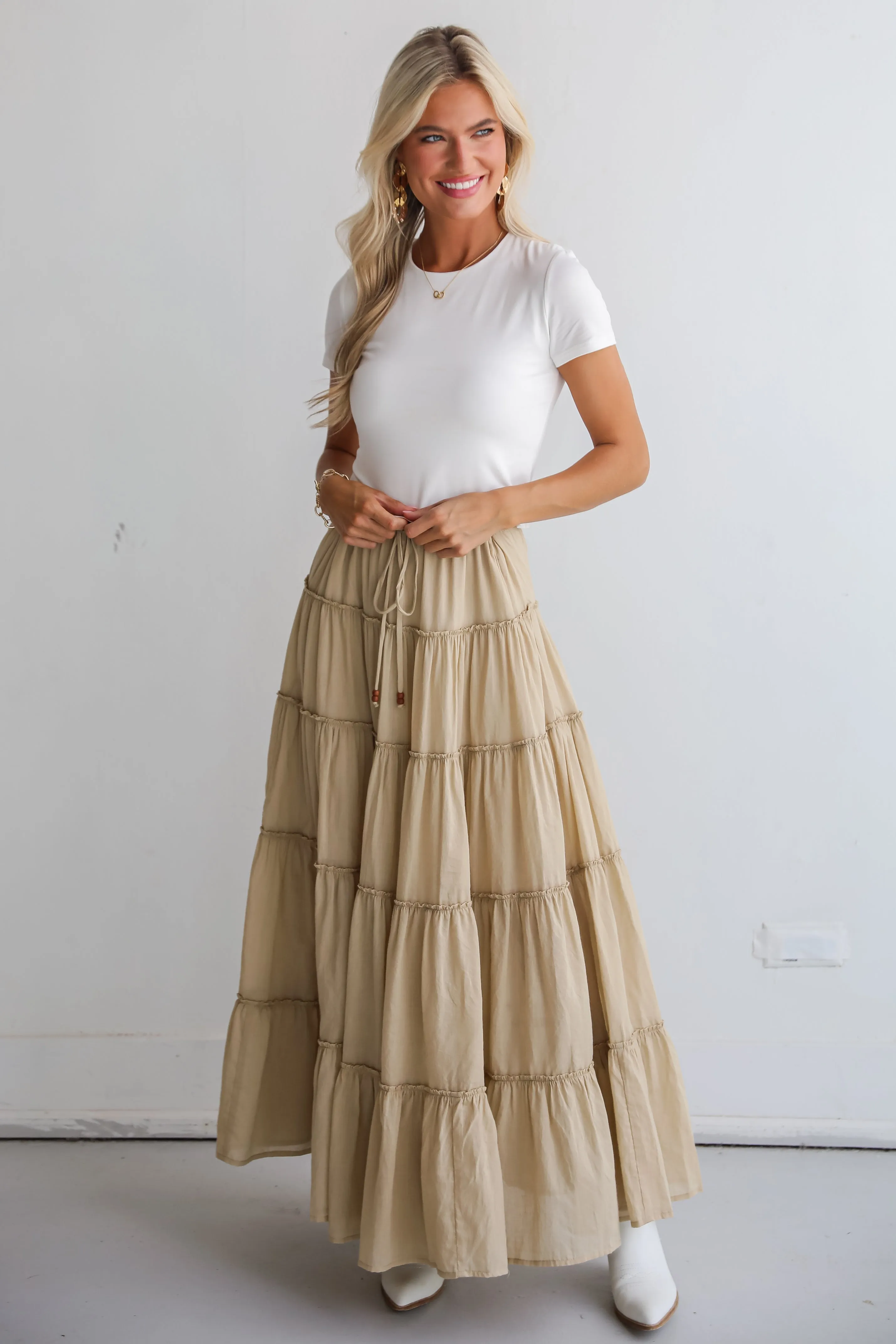 FINAL SALE - Adorable Lifestyle Tiered Maxi Skirt