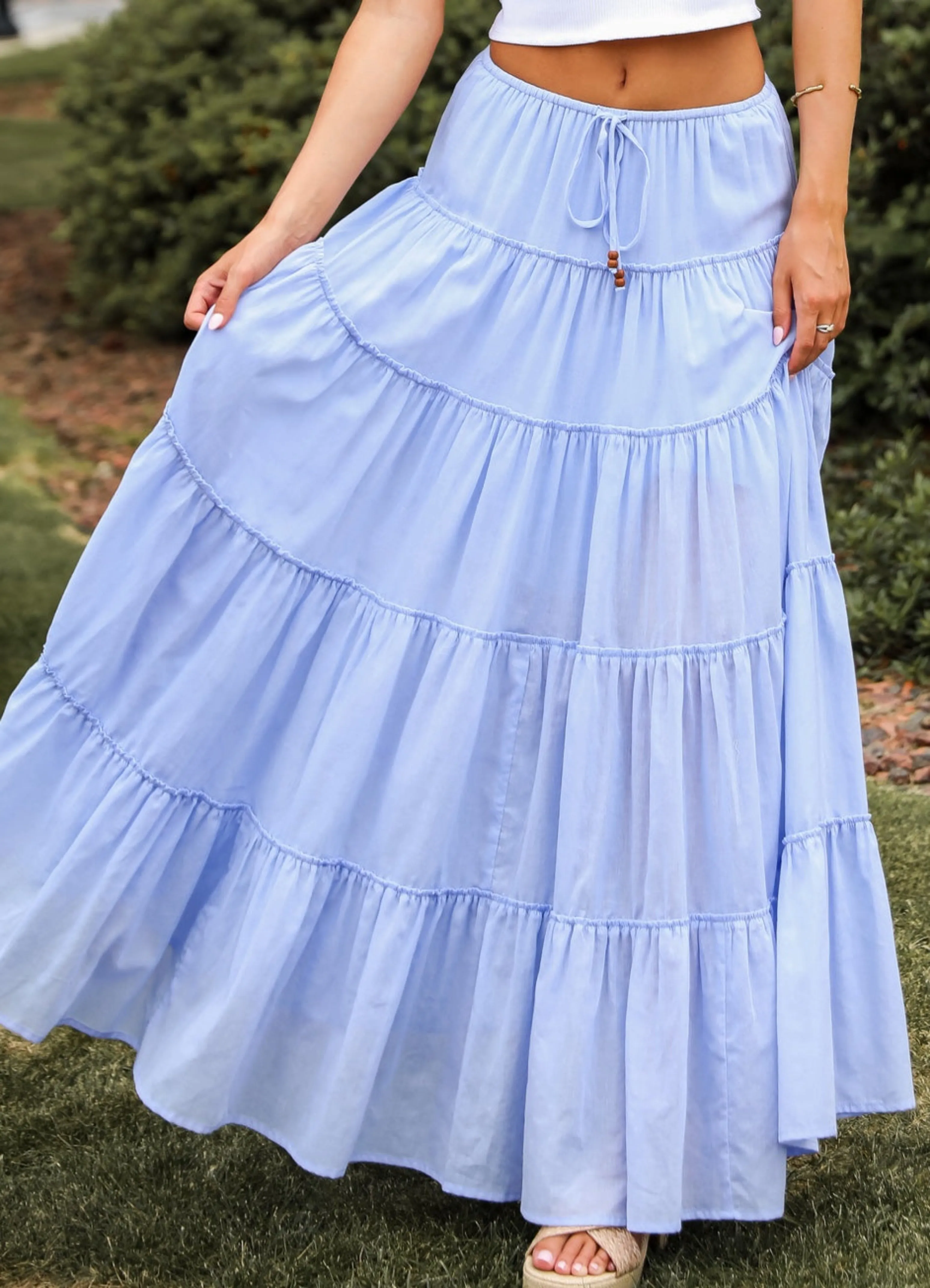 FINAL SALE - Adorable Lifestyle Tiered Maxi Skirt