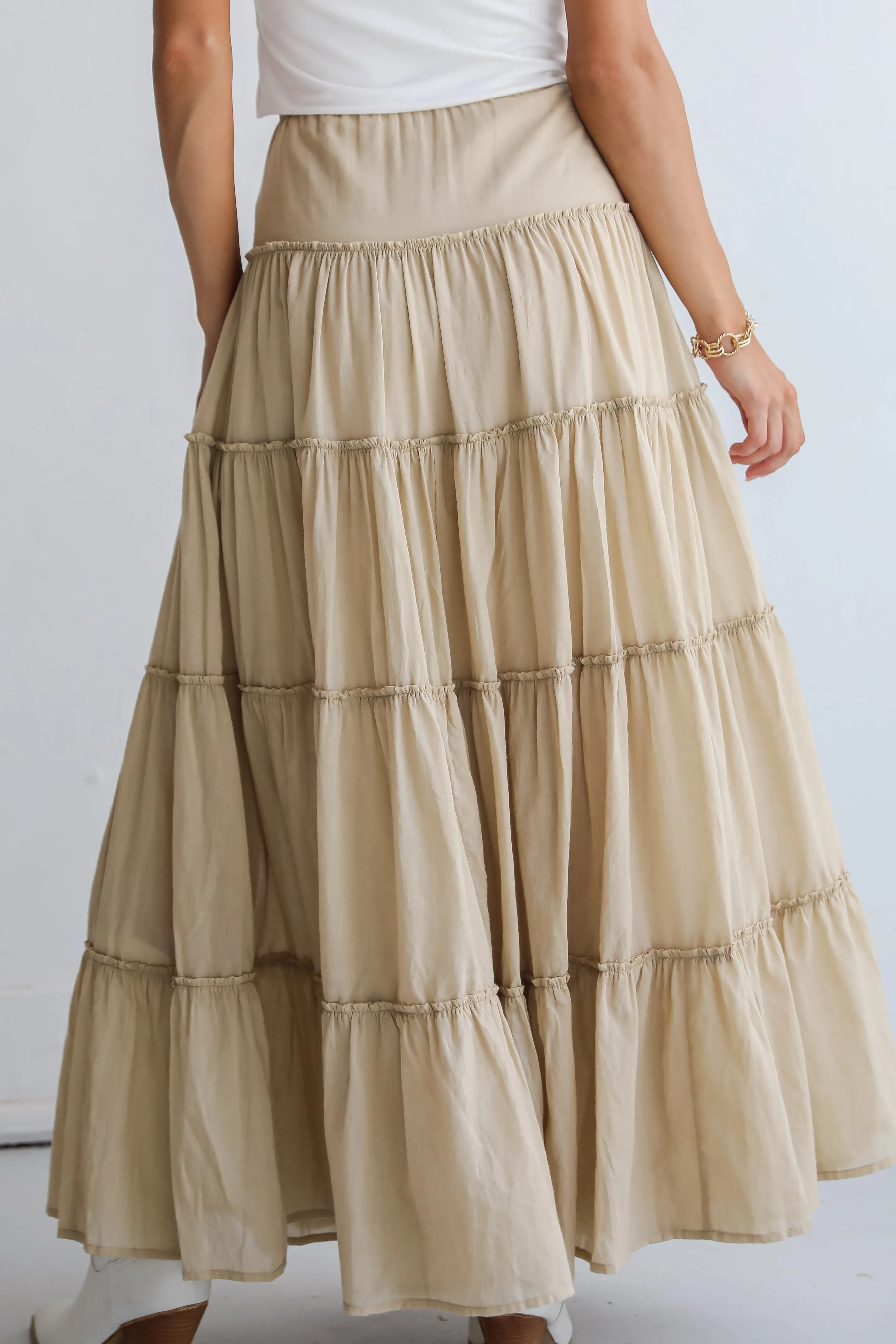 FINAL SALE - Adorable Lifestyle Tiered Maxi Skirt