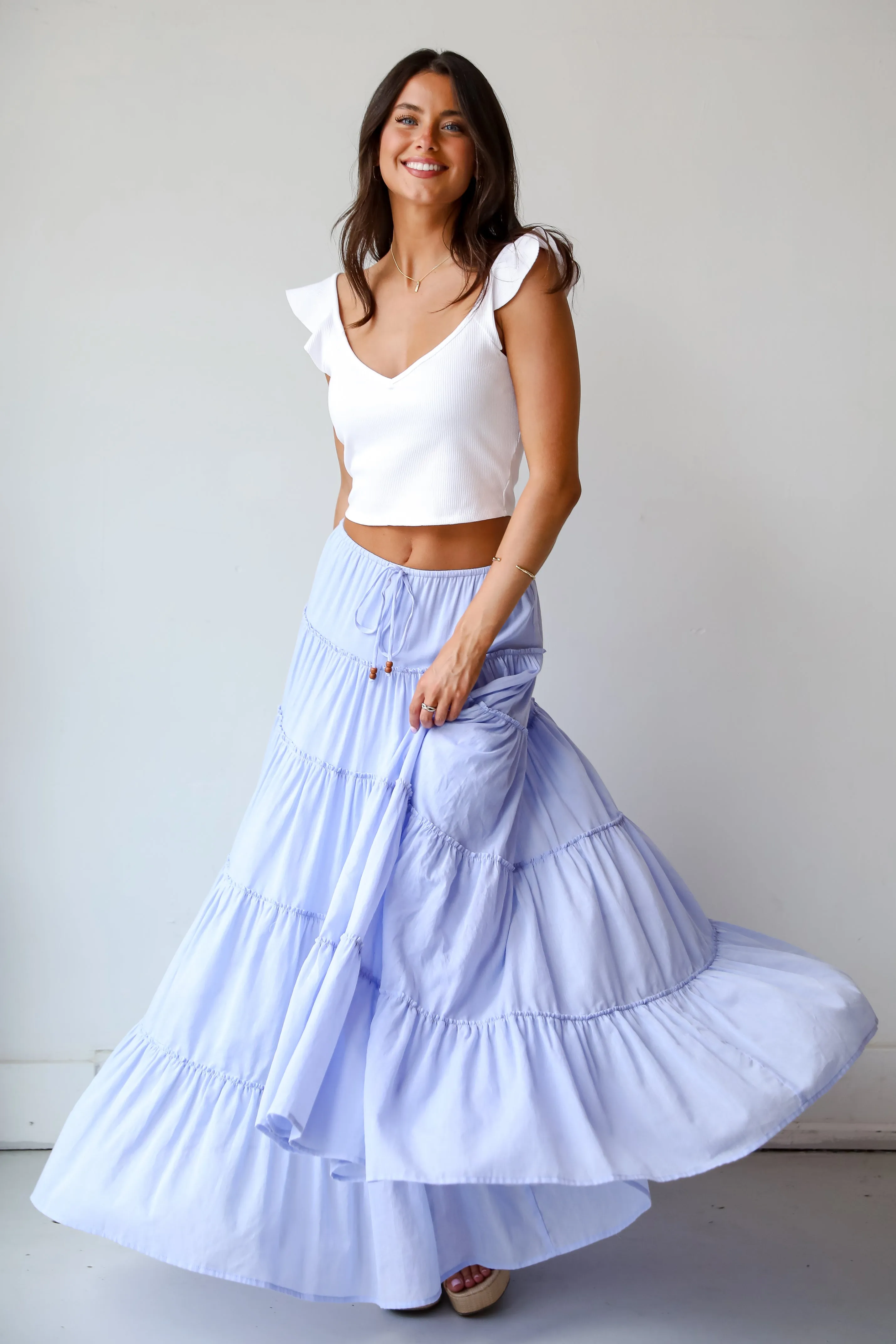 FINAL SALE - Adorable Lifestyle Tiered Maxi Skirt