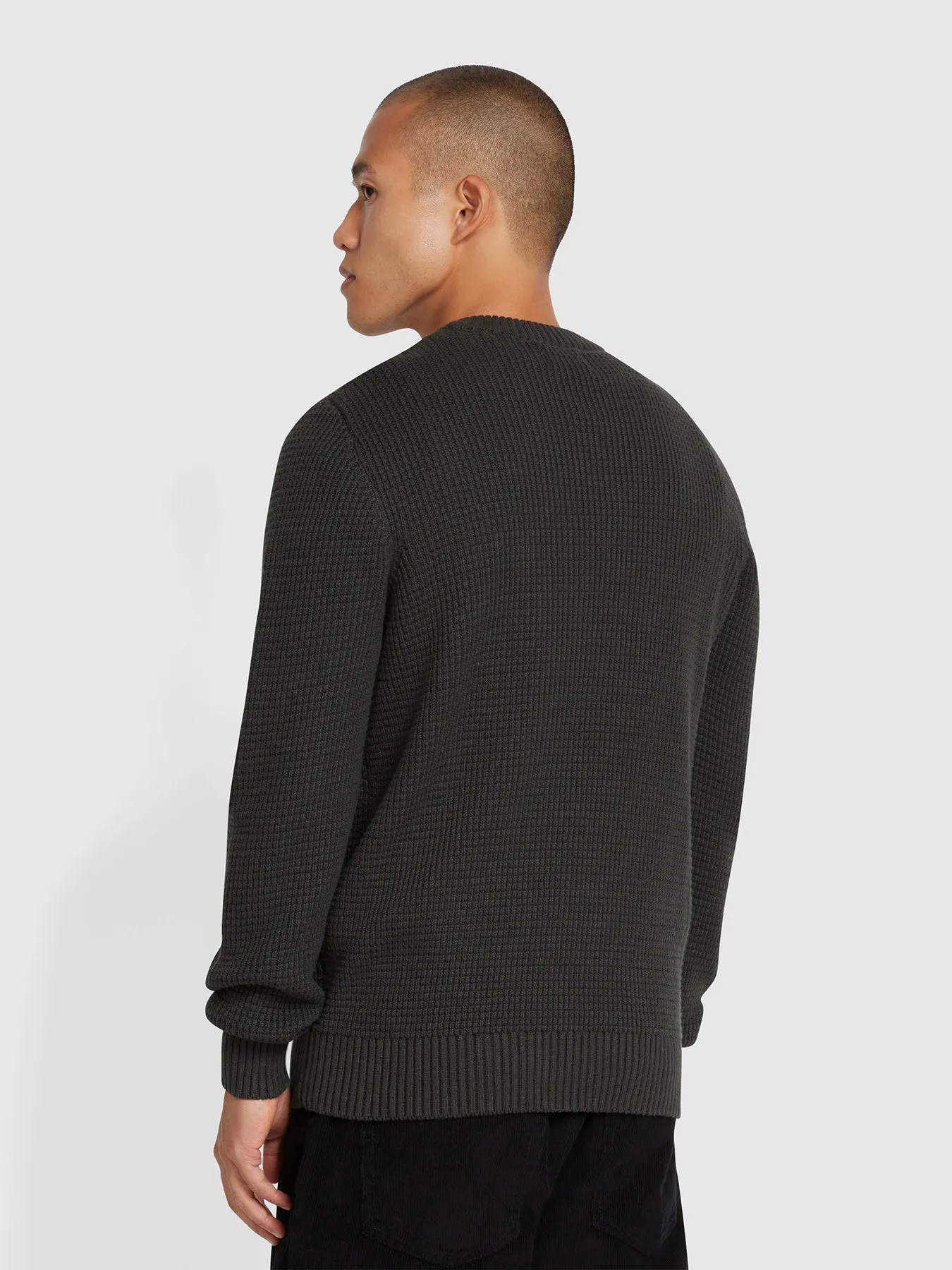 Foraker Crew Neck Sweater In Washed Black