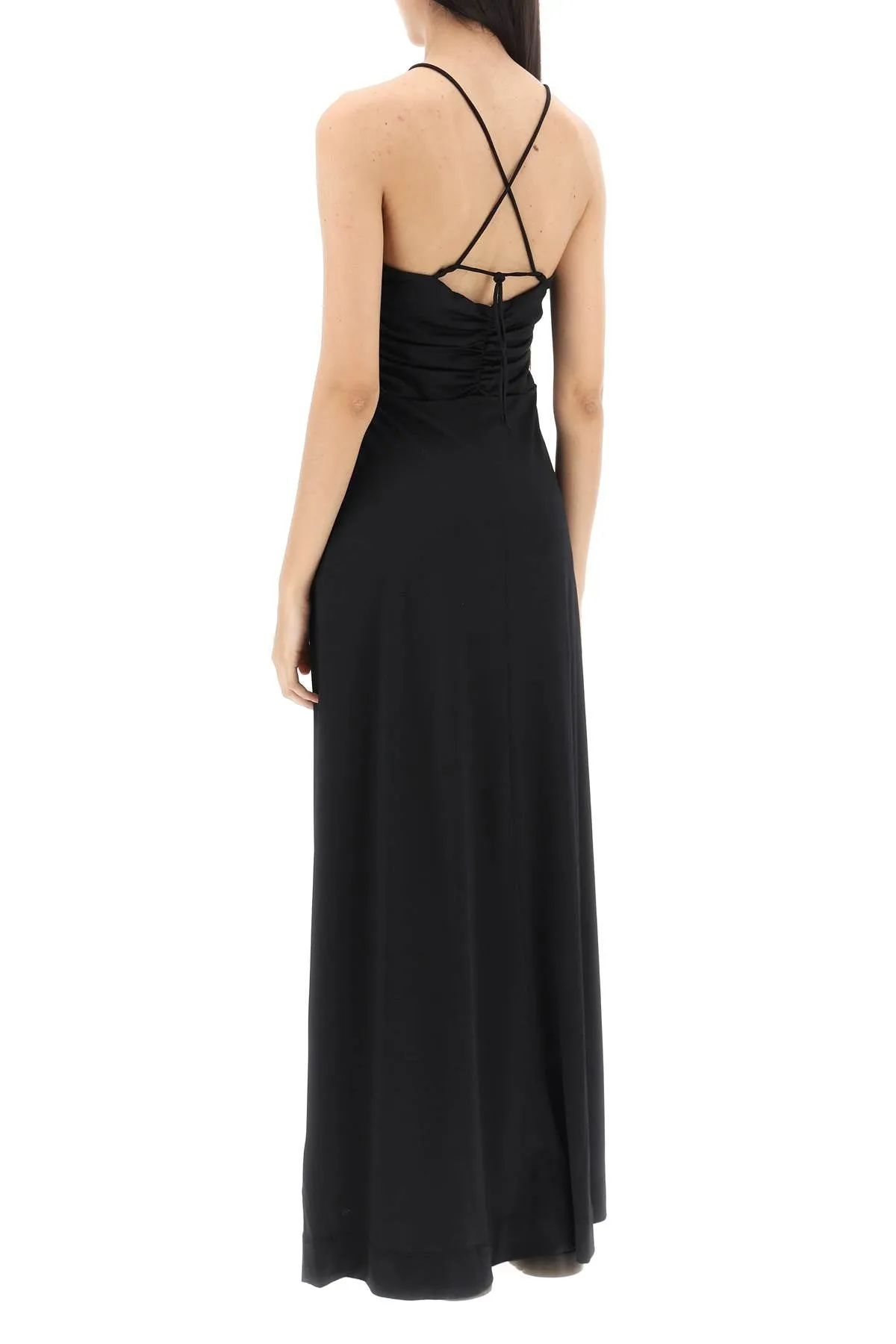 Ganni crepe jersey maxi dress