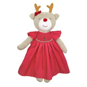 Girls Knit Reindeer w/Smocked Dress