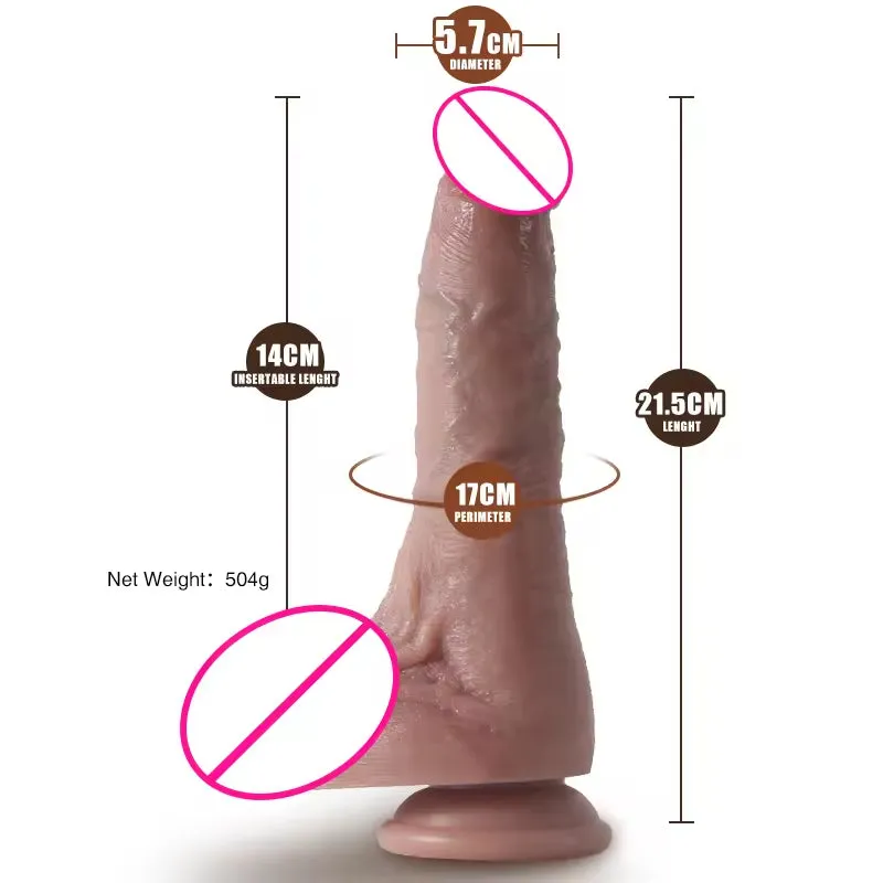 Girthy Realistic Anal Dildo Butt Plug - Lifelike Silicone Penis Vagina Prostate Massage Milk