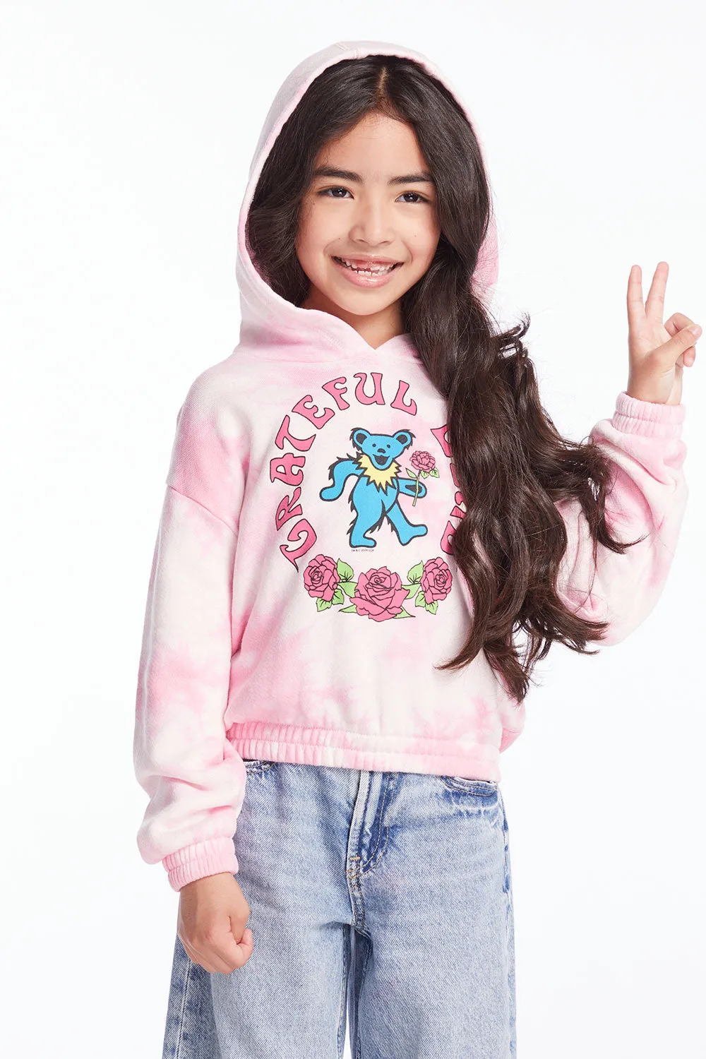 Grateful Dead Bears & Roses Girls Pullover Hoodie