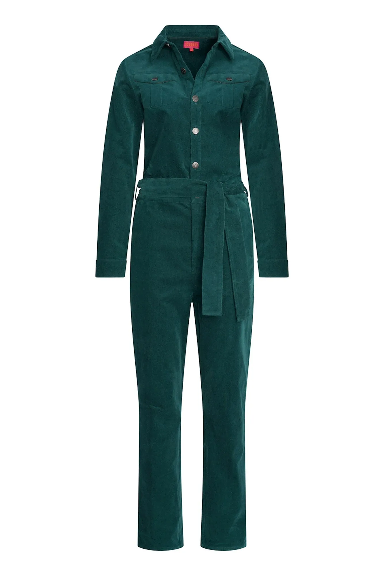 Groen ribstof jumpsuit | Cloud9 jumpsuit Liz pine