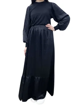 Hard Tail Satin Ruffle Maxi Skirt (Style: SAT-27)