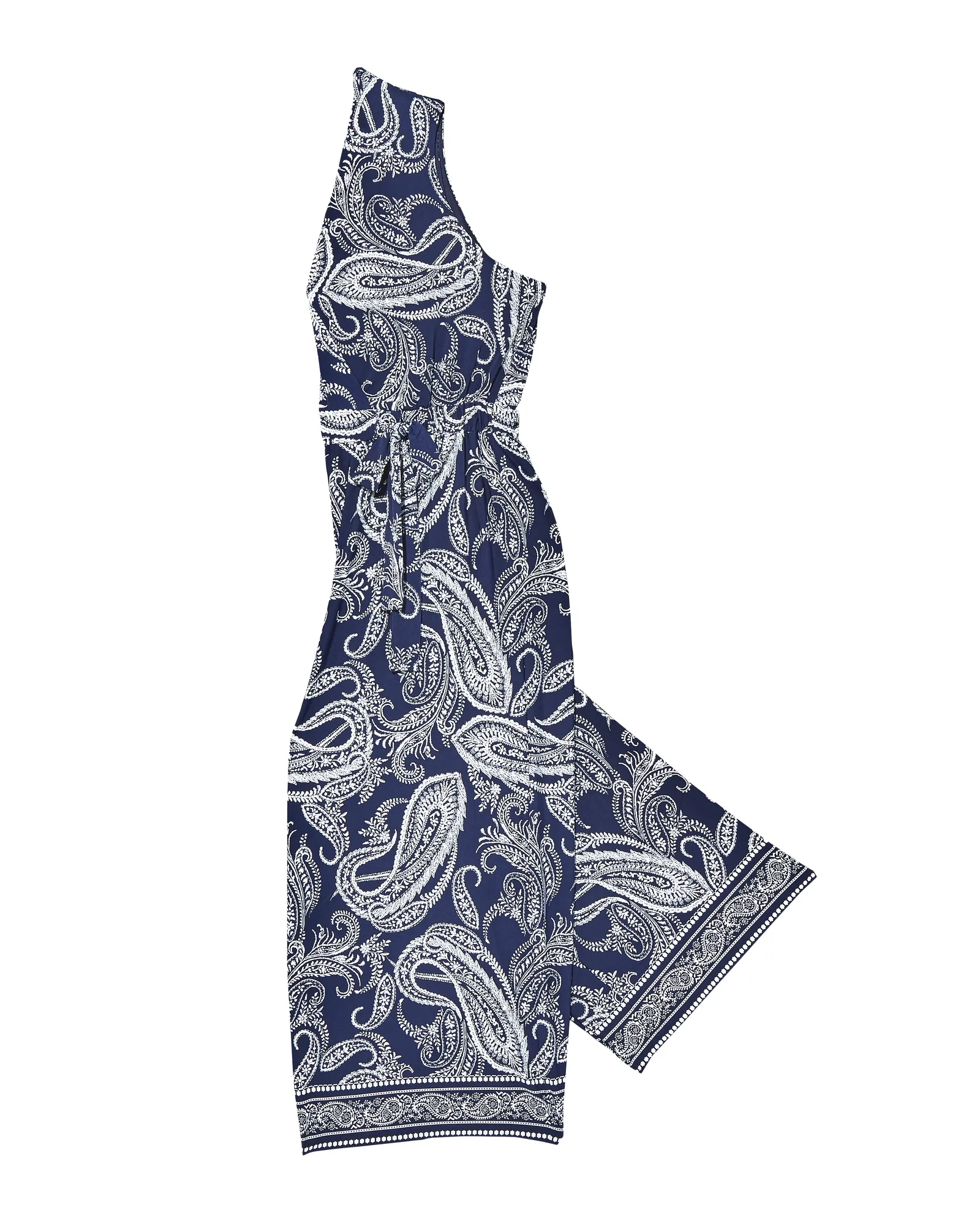 Harlan Sleeveless Jumpsuit | Navy / Light Blue