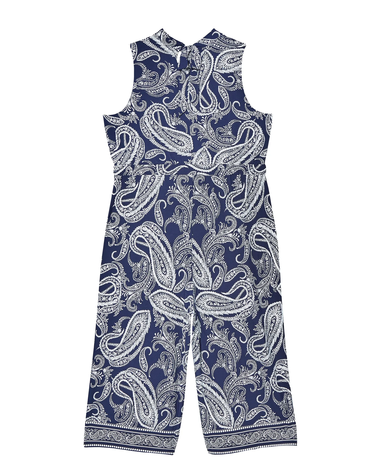 Harlan Sleeveless Jumpsuit | Navy / Light Blue