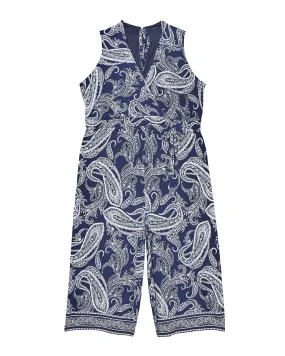 Harlan Sleeveless Jumpsuit | Navy / Light Blue