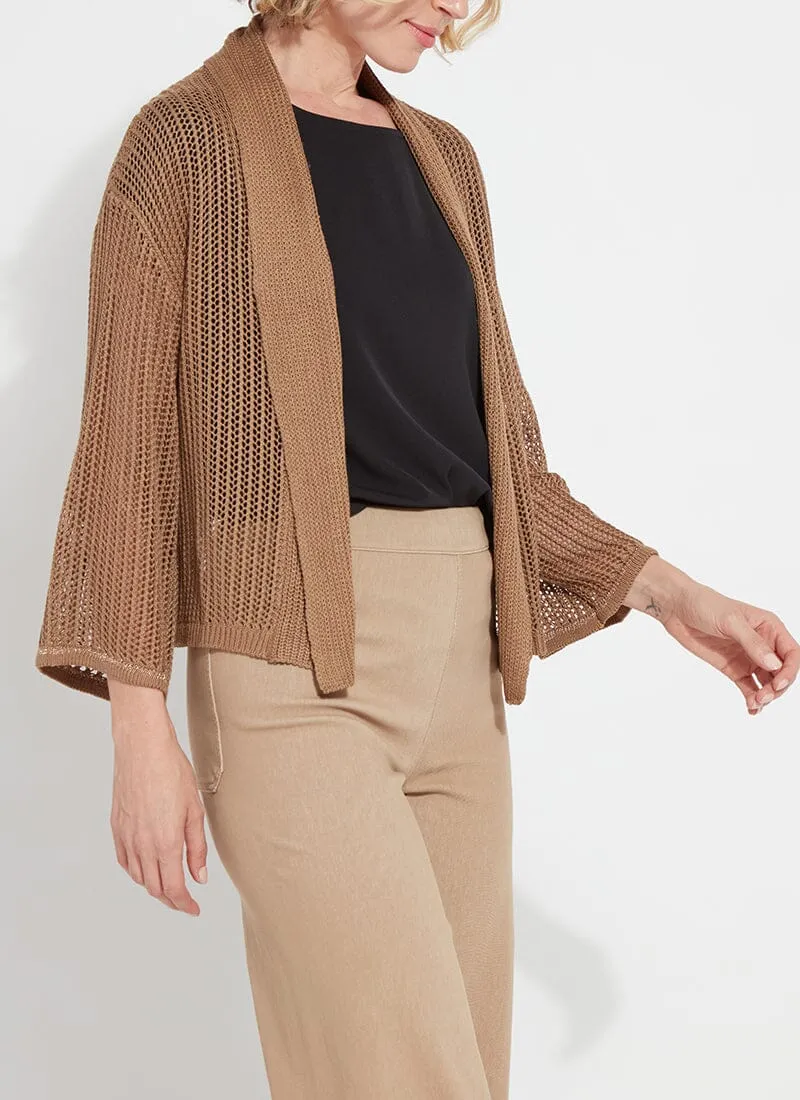 Harper Linen Mesh Cardigan