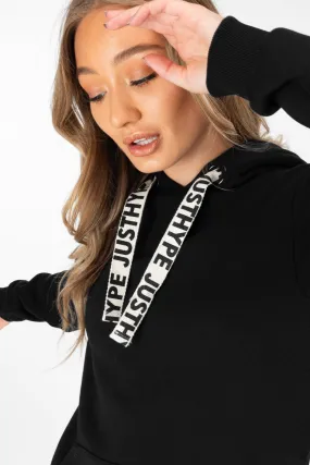 Hype Black Drawcord Women'S Pullover Hoodie