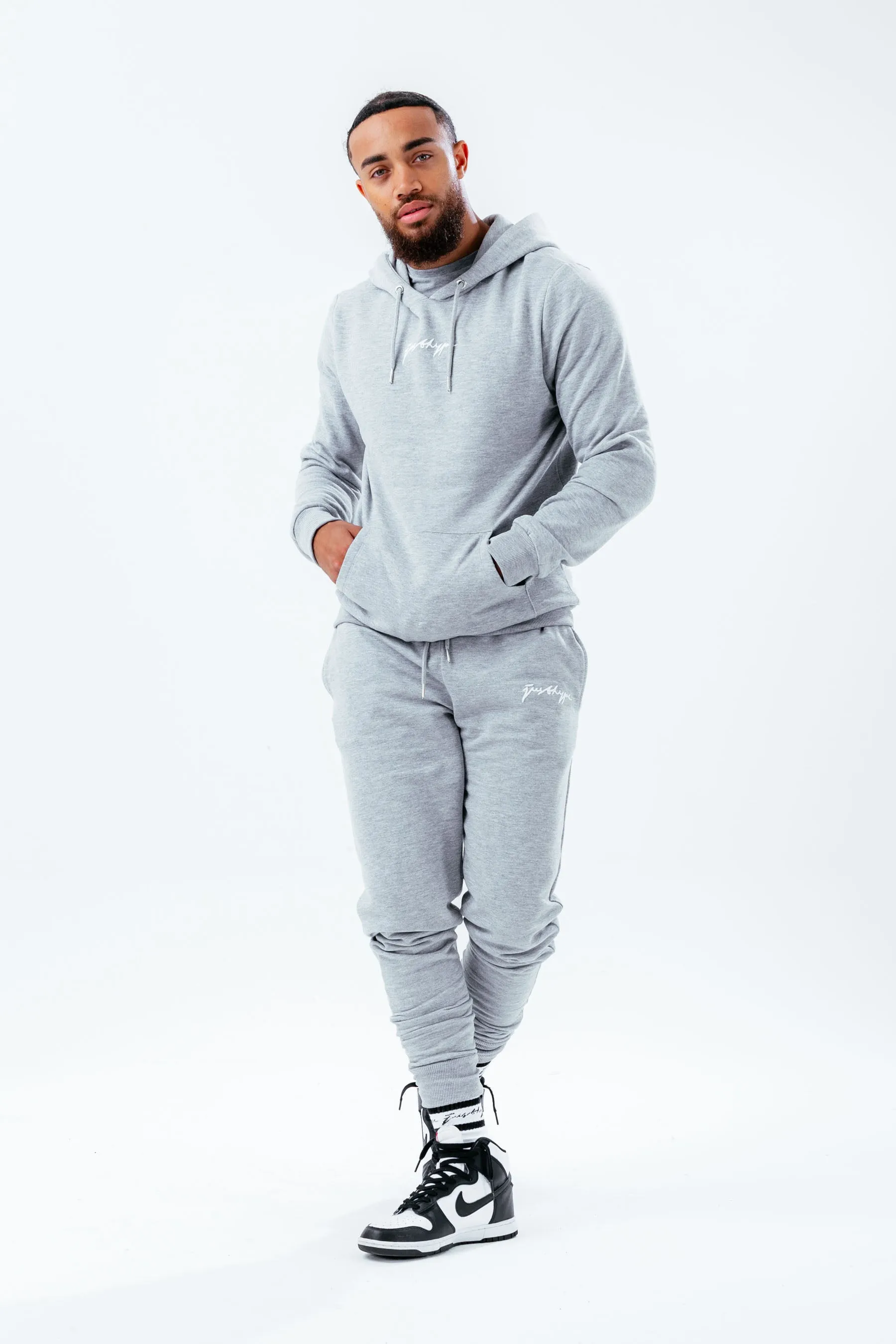 Hype Grey Marl Scribble Men's Hoodie