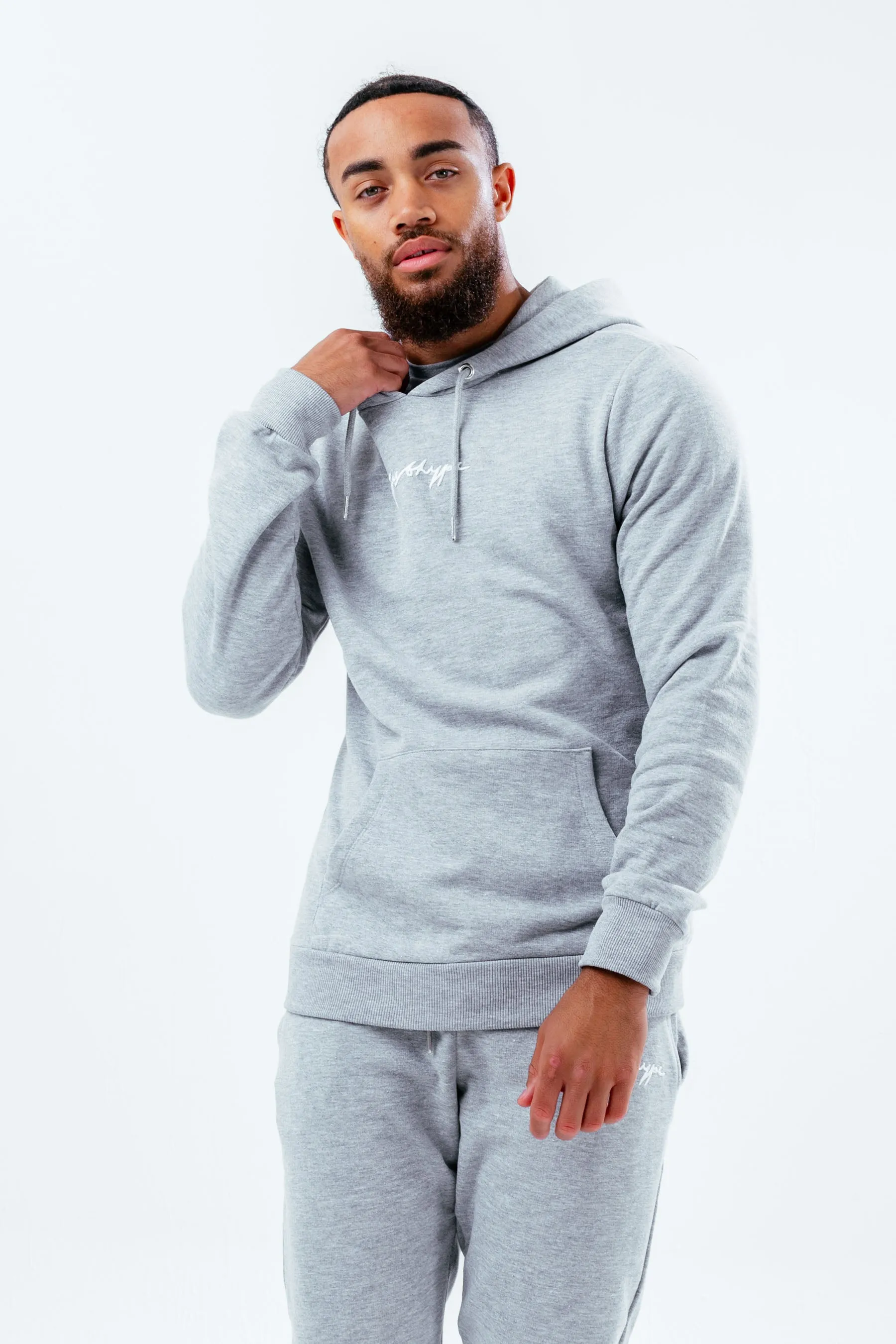 Hype Grey Marl Scribble Men's Hoodie