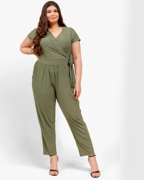 Jamie Tie-Waist Jumpsuit | Olive Green