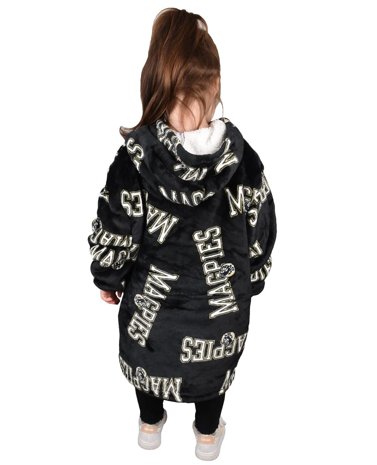 Kids Blanket Hoodie Magpies