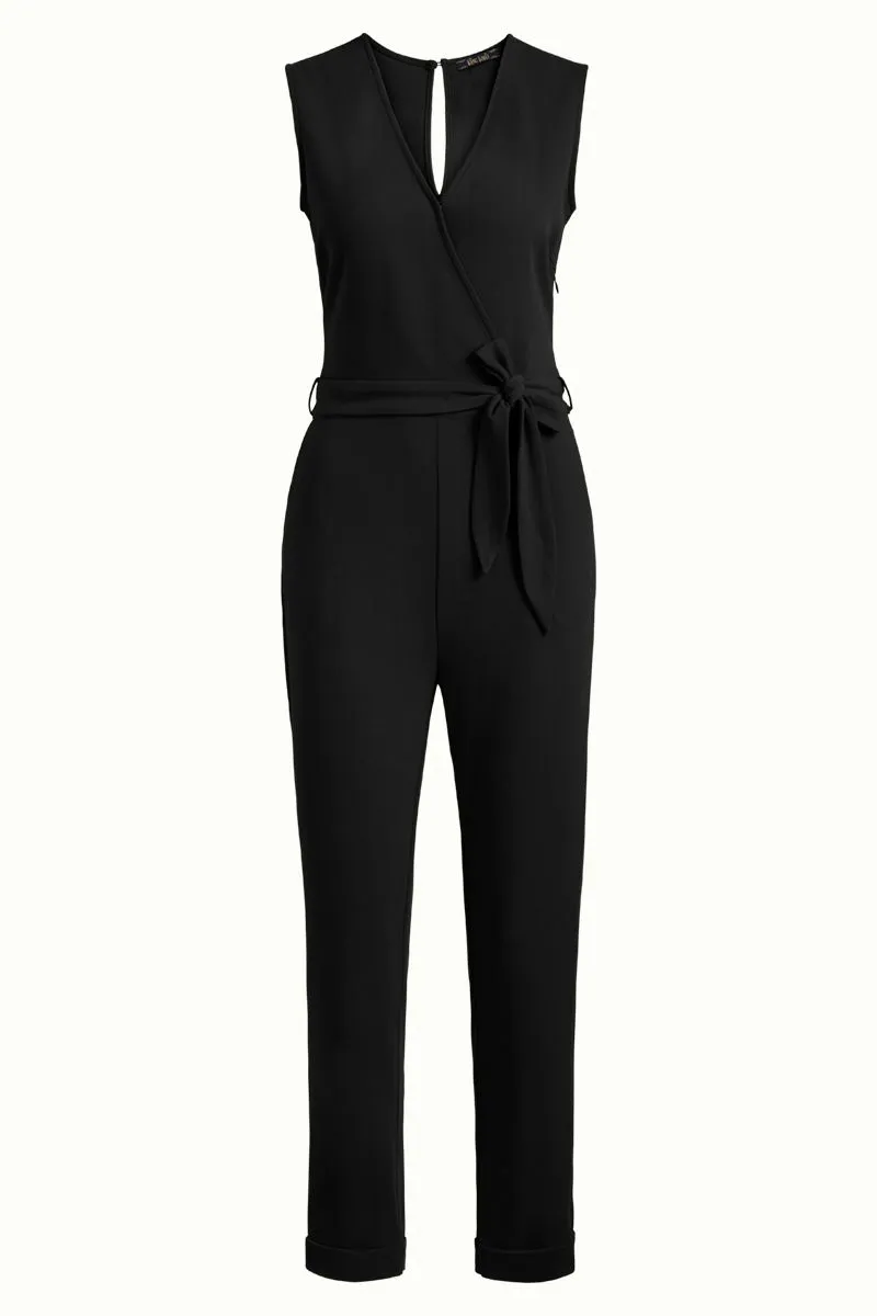 King Louie Dora Jumpsuit Woven Crepe Black