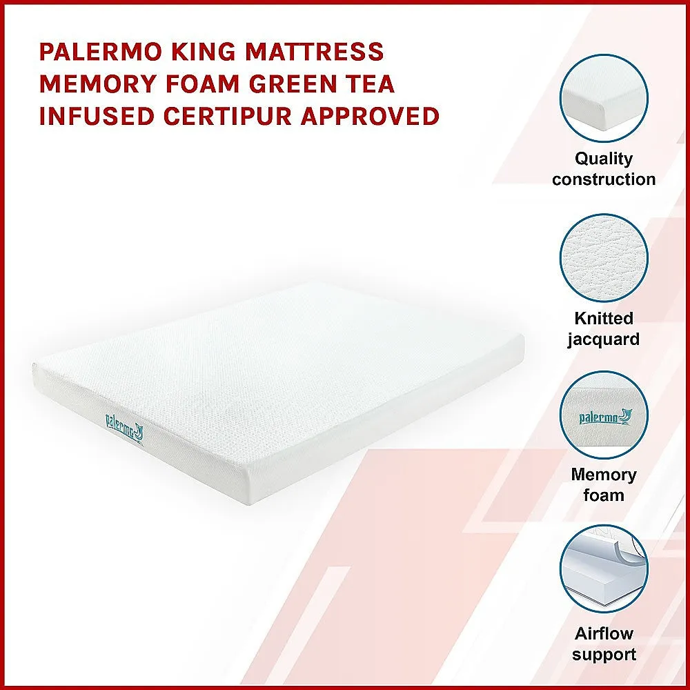 King Memory Foam Mattress with Green Tea, Medium Firm