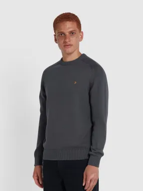 Kingsbury Crew Neck Sweater In Charcoal