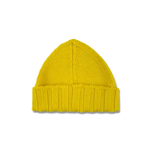 Knitted Pure Cashmere Beanie in Flash