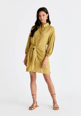 Linen Blend Shirt Dress