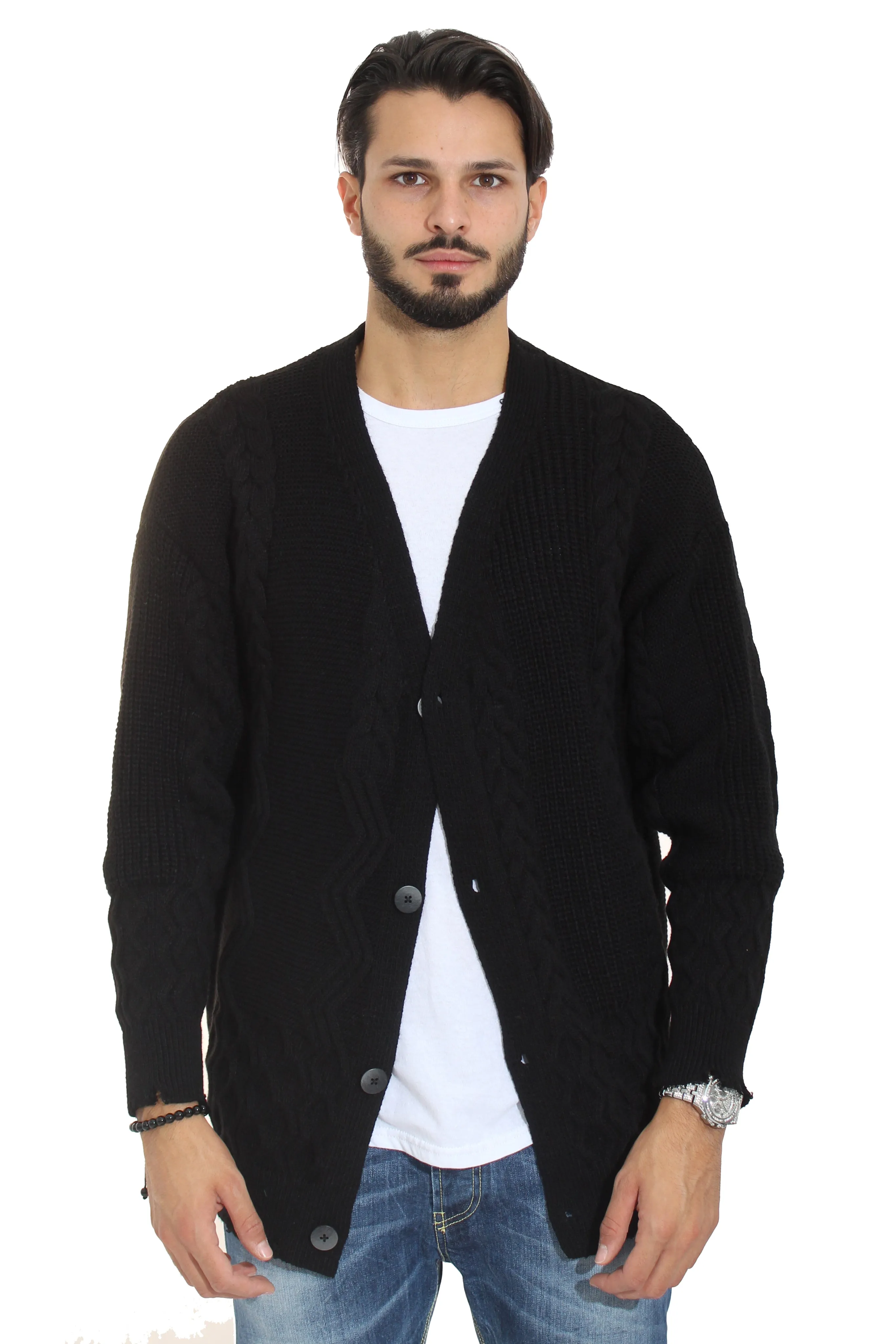 Maglione Cardigan Uomo Giacca a Maglia Over Size Art. Mg63