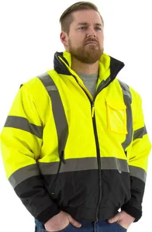 Majestic 75-1383 High Visibility 8-IN-1 Waterproof jacket With High Visibility Liner Ansi 3, R