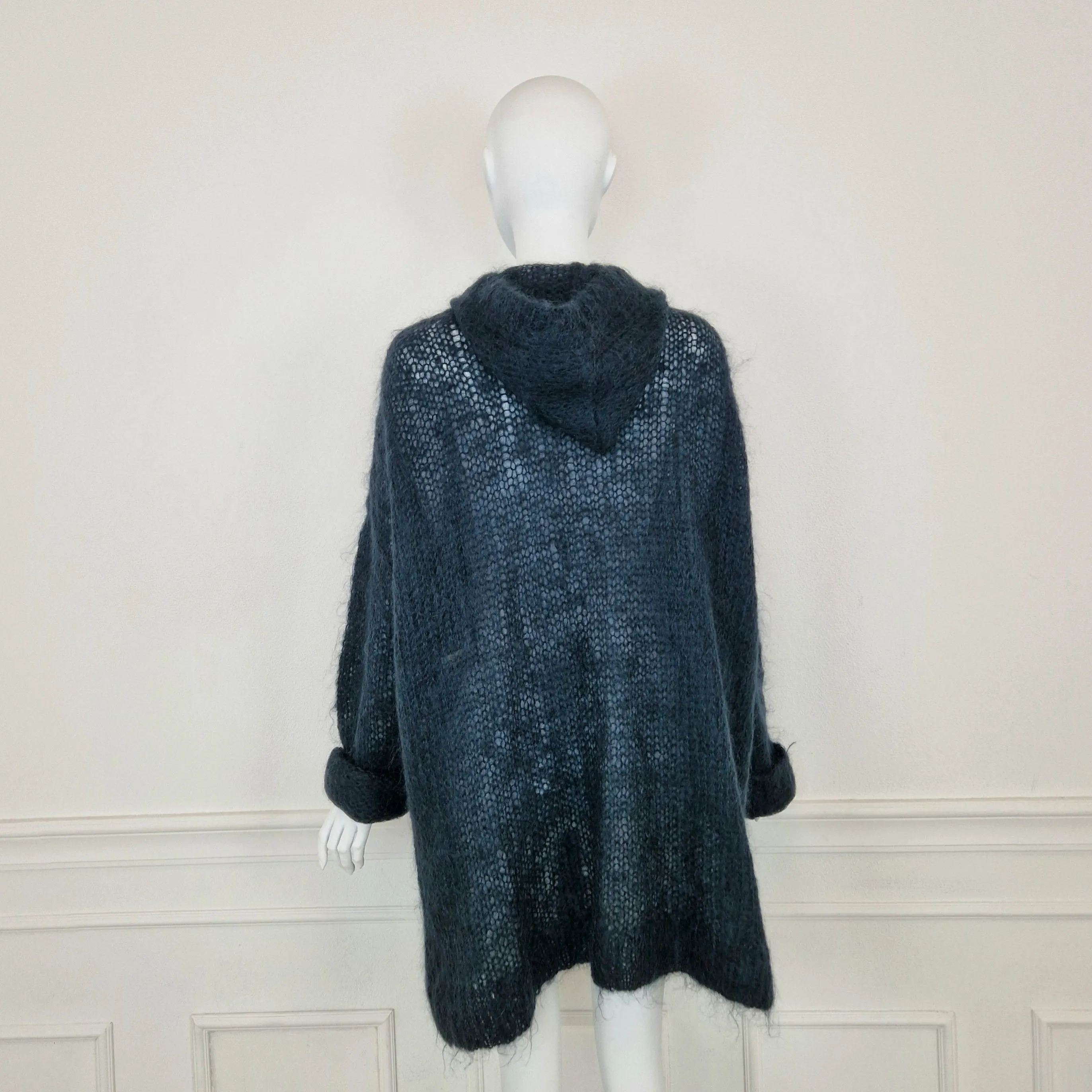 Maxi cardigan Romeo Gigli petrolio 1991