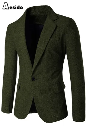 Men's Single Button Blazer