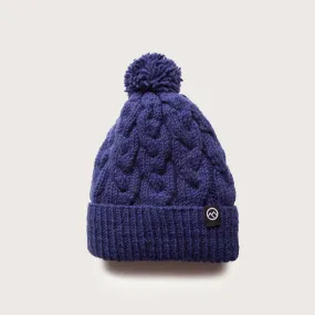 Merino Wool Links Beanie - Denim