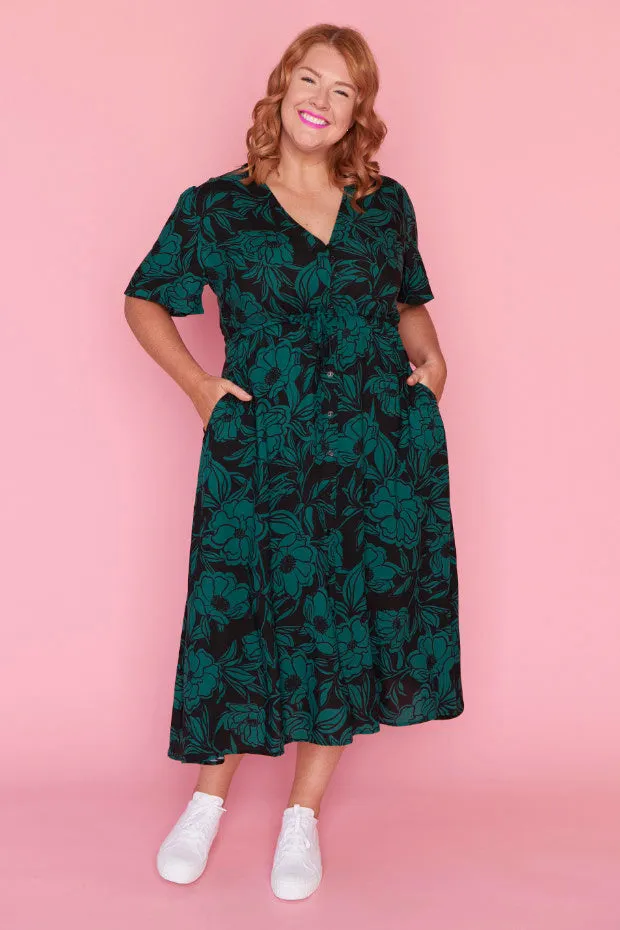 Michelle Midnight Green Dress