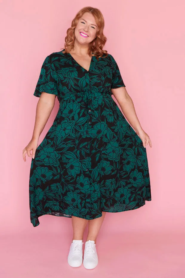 Michelle Midnight Green Dress