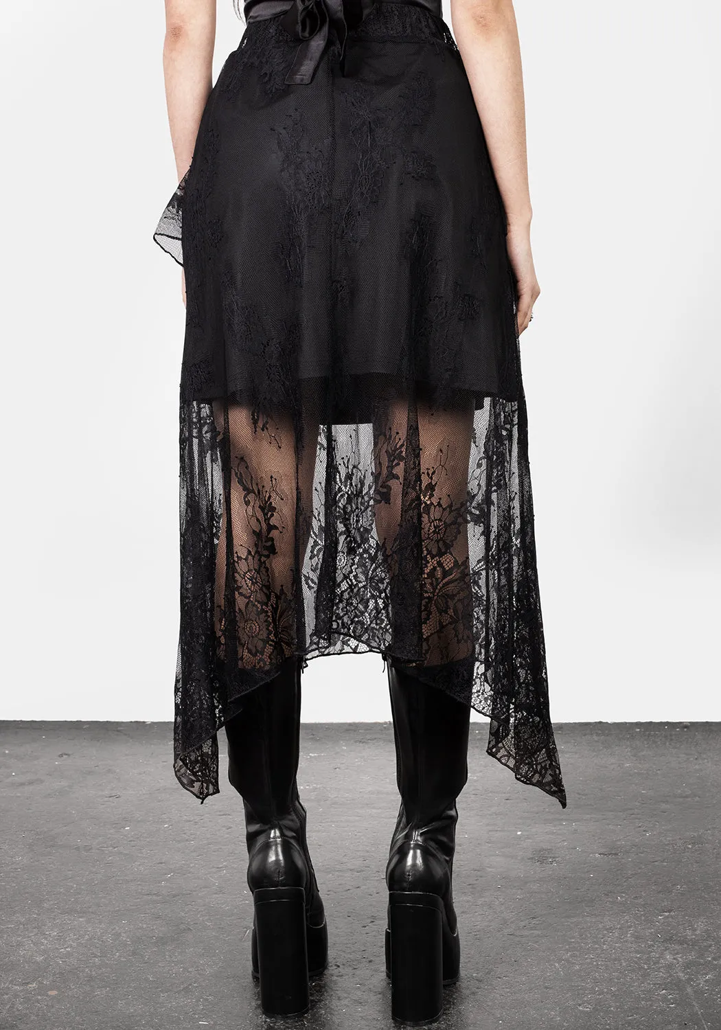 Mourning Cascade Midaxi Skirt