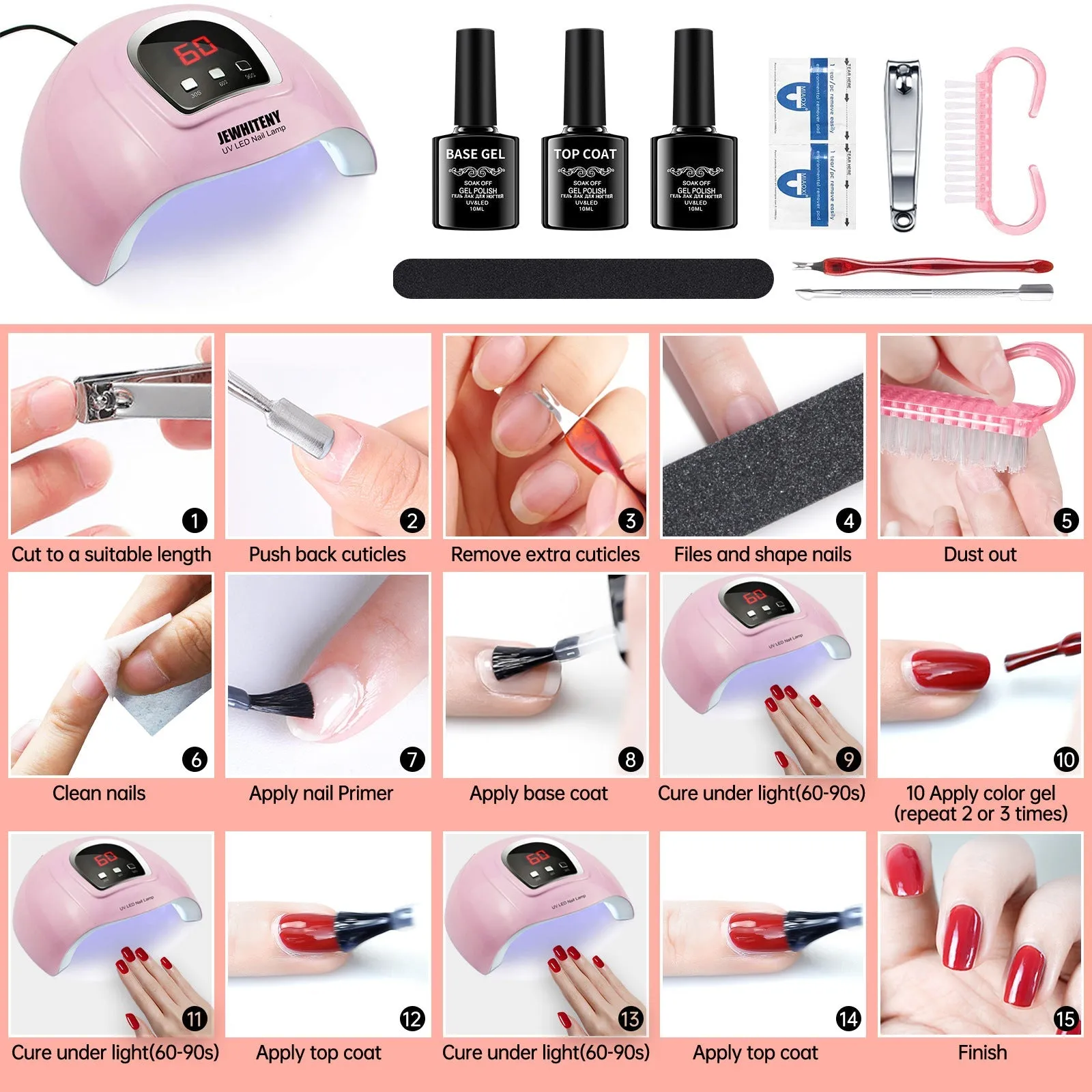 Nail Beauty Tool Set Nail Tip UV Polish Extended Glue Grinding Machine Phototherapy Machine Hook Line Pen