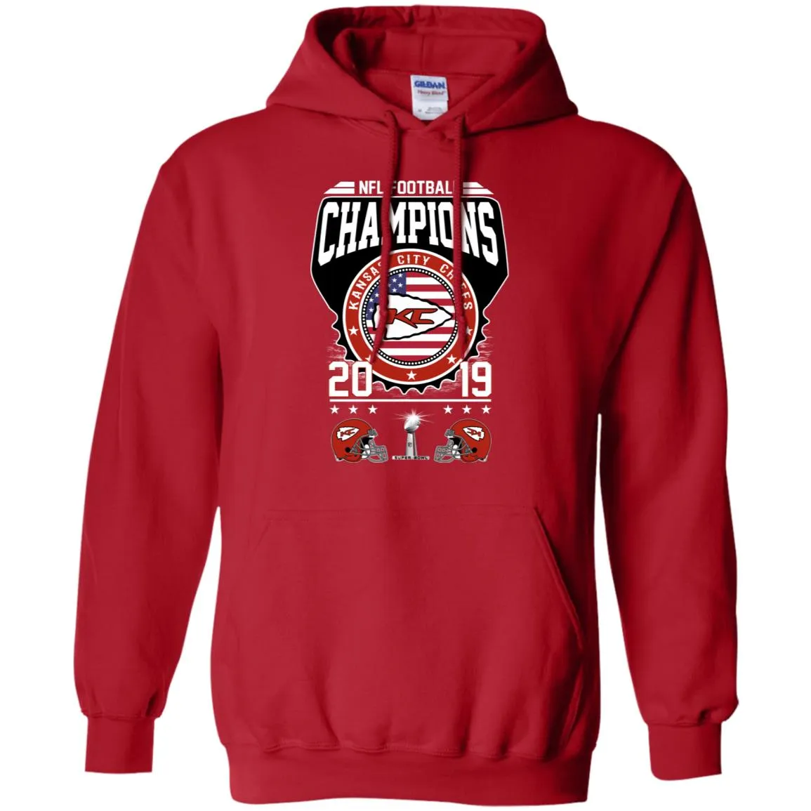 Nfl – Football Champions Kansas City Chiefs Super Bowl 2019 Pullover Hoodie Sweatshirt