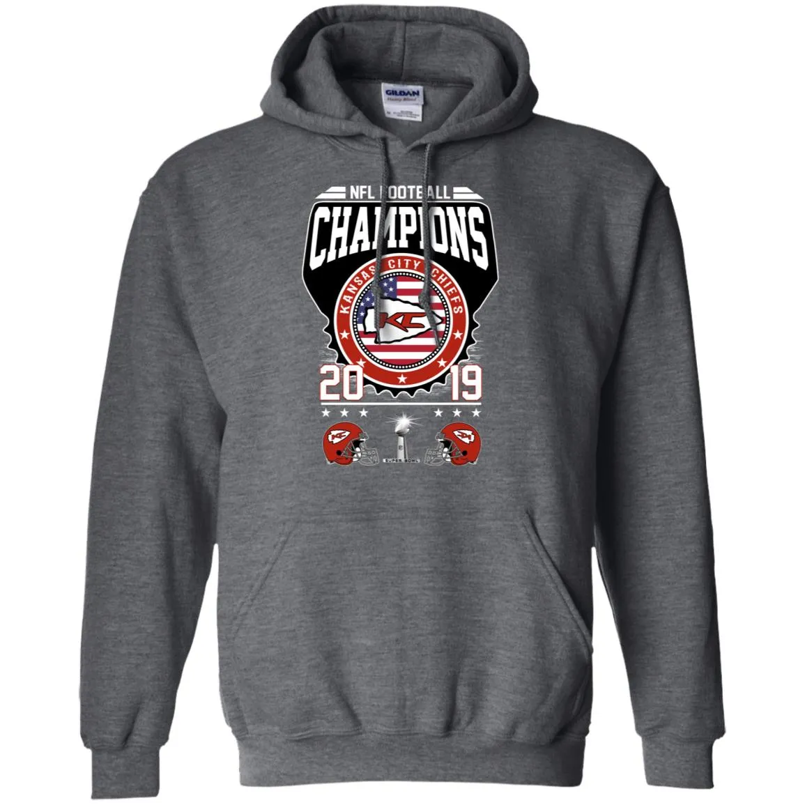 Nfl – Football Champions Kansas City Chiefs Super Bowl 2019 Pullover Hoodie Sweatshirt