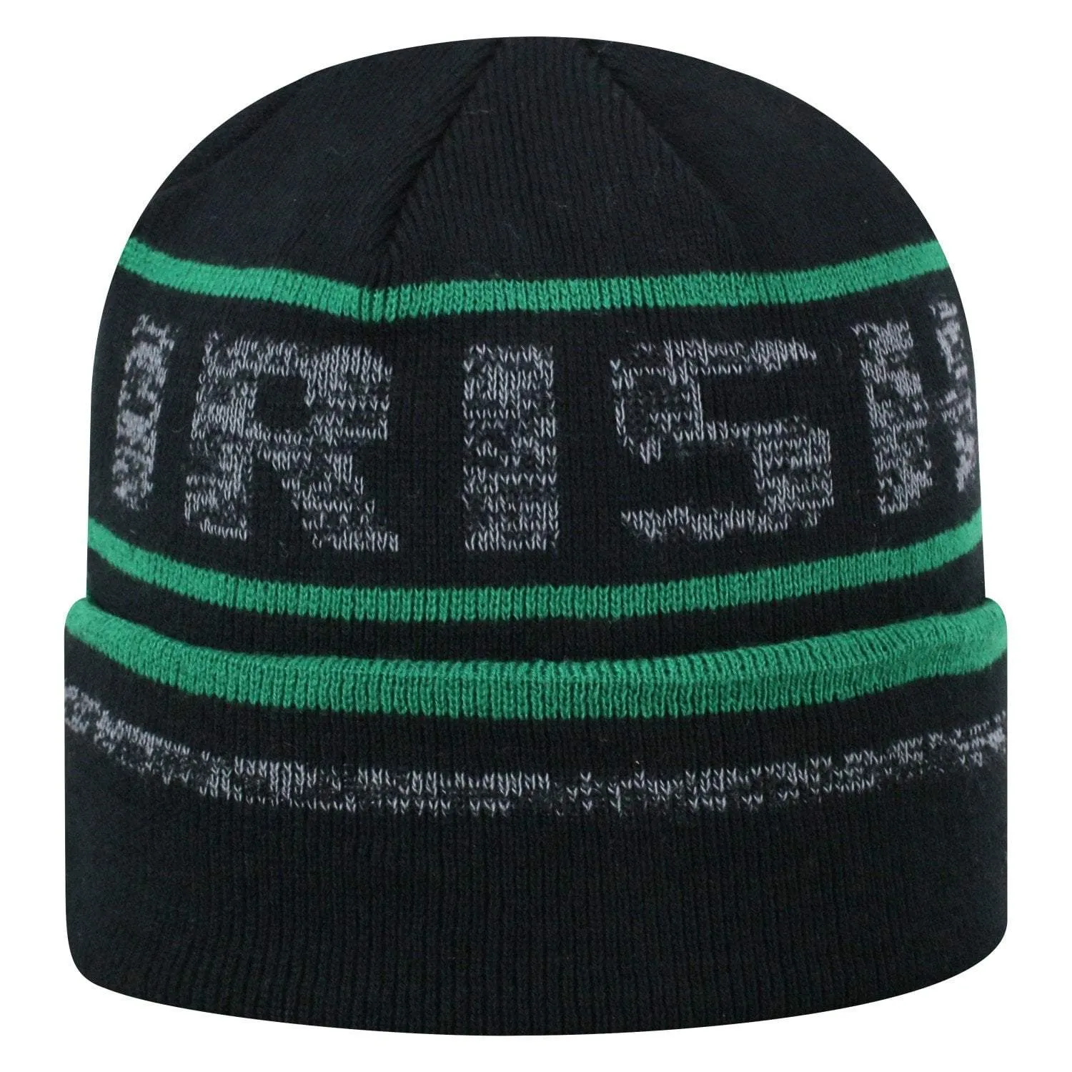 Notre Dame Fighting Irish TOW Black Striped "Effect" Cuffed Knit Beanie Cap