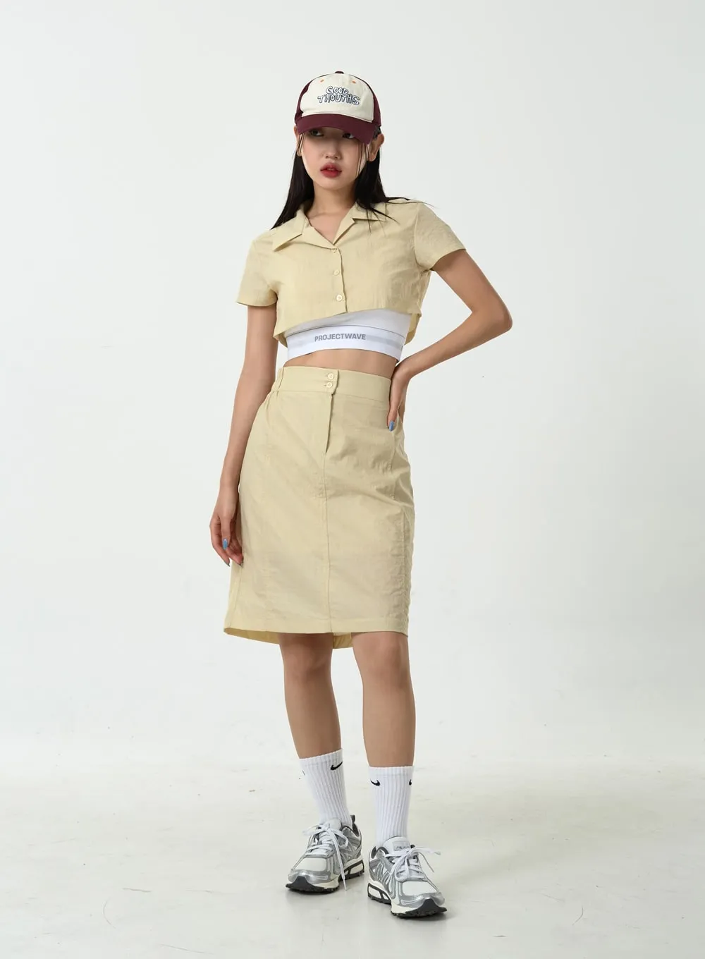 Nylon Midi Skirt CU19