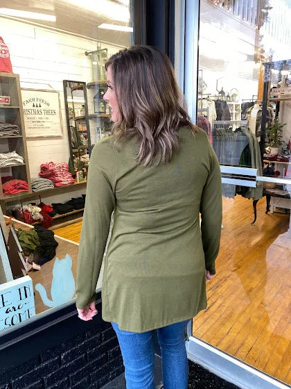 Olive Lightweight Cardigan