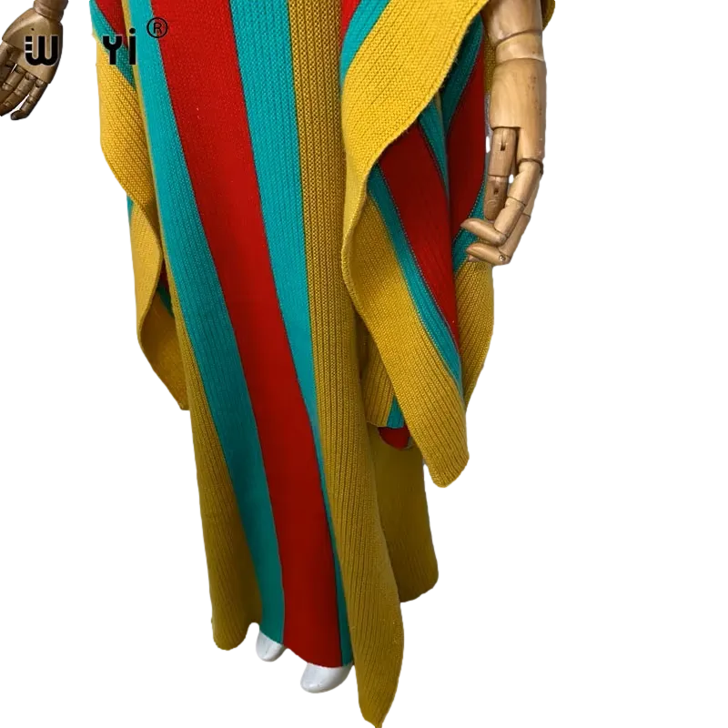 Pre Order:  Chic Colorful Knitted Maxi Kaftan - WINI