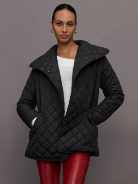 Quilted Coat - Black